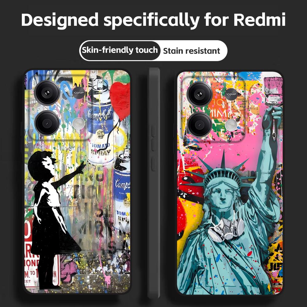 Banksy Graffiti Sanat telefon  - Xiaomi Redmi Note 14 incelemesi ve fiyatı